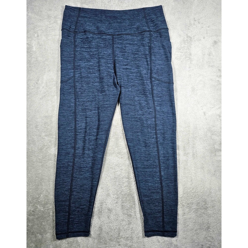 Victoria's Secret Knockout Capri Leggings Blue Heather Size 16 Athletic
